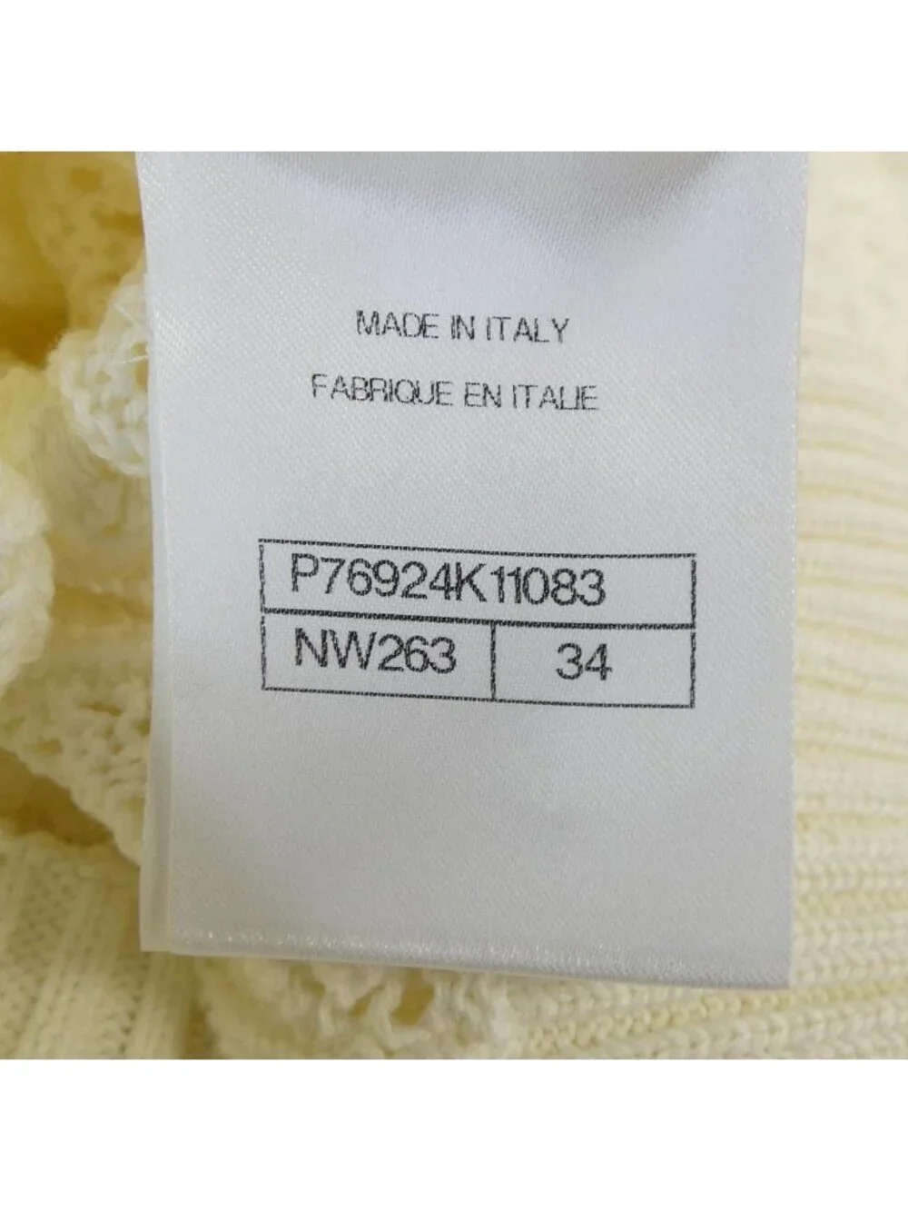 Chanel Knit Sweater White